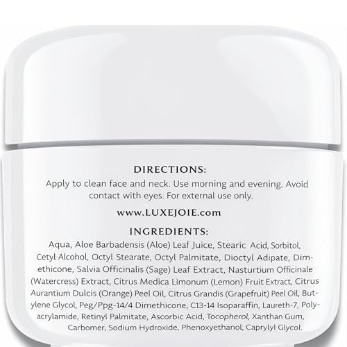 LuxeJoie Sage & Citrus Moisturizer – Fast Absorbing Face Cream for Normal, Oily & Combination Skin, 2 oz - görsel 10