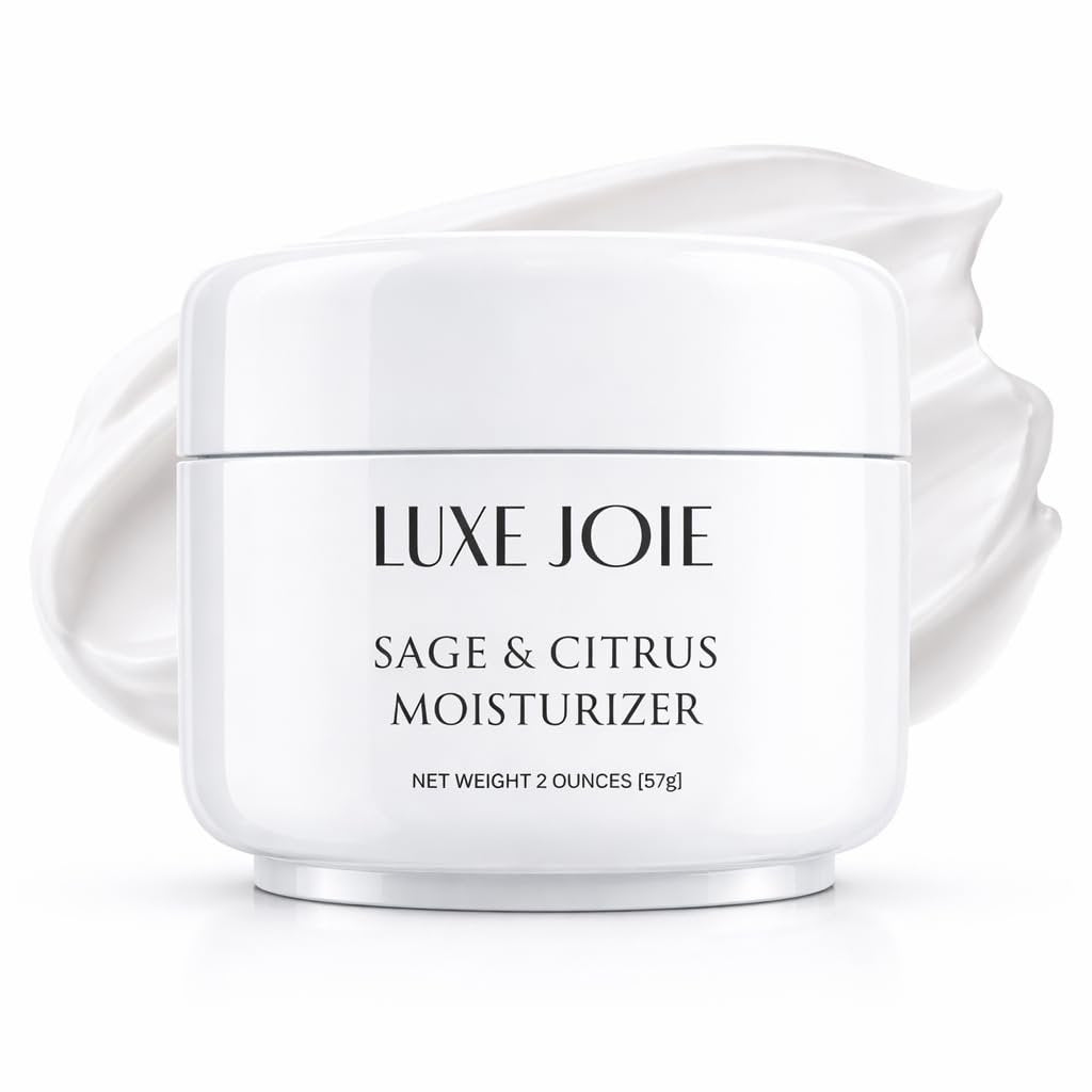 LuxeJoie Sage & Citrus Moisturizer – Fast Absorbing Face Cream for Normal, Oily & Combination Skin, 2 oz - görsel 1