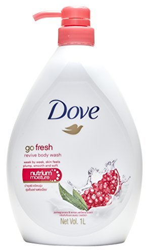 Dove Go Fresh Revive Body Wash with Pomegranate and Lemon Verbena Scent, 33.8 oz (1 Liter) Avelisse