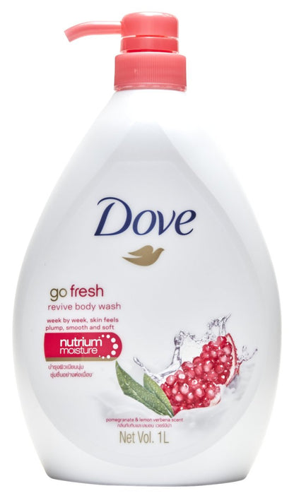 Dove Go Fresh Revive Body Wash with Pomegranate and Lemon Verbena Scent, 33.8 oz (1 Liter) Avelisse