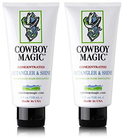 Cowboy Magic Detangler & Shine for Horses - 2 Pack (4 oz Each) Conditioner Avelisse