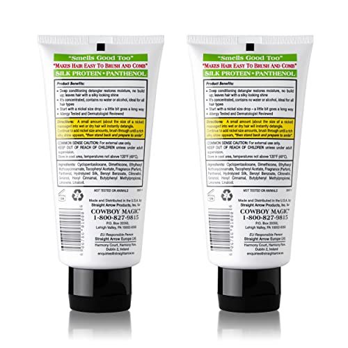 Cowboy Magic Detangler & Shine for Horses - 2 Pack (4 oz Each) Conditioner Avelisse