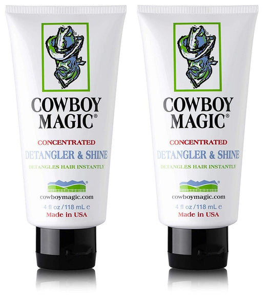 Cowboy Magic Detangler & Shine for Horses - 2 Pack (4 oz Each) Conditioner Avelisse