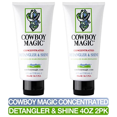 Cowboy Magic Detangler & Shine for Horses - 2 Pack (4 oz Each) Conditioner Avelisse