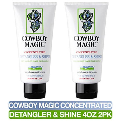 Cowboy Magic Detangler & Shine for Horses - 2 Pack (4 oz Each) Conditioner Avelisse