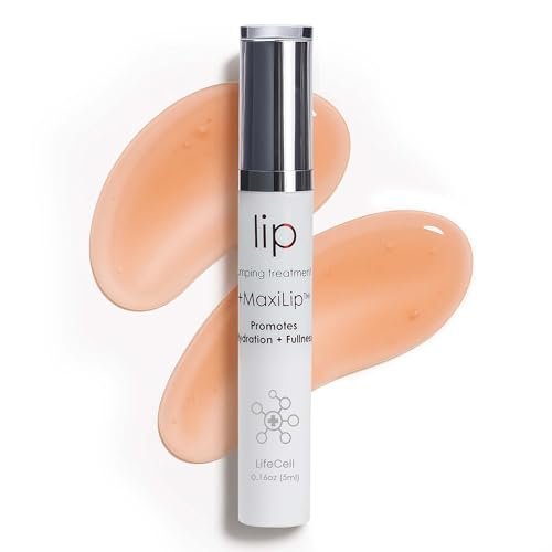 LifeCell Lip Plumping Treatment – Glossy Balm with MaxiLip Peptides for Fuller, Smoother Lips – Hydrating, Non-Irritating, Fragrance-Free Lip Care Avelisse