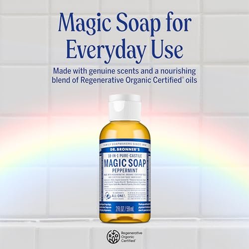 Dr. Bronner's Magic Soap Pure-Castile Liquid Soap Variety Gift Pack, 2 oz (Pack of 8) - Regenerative Organic Certified, 18-in-1 Uses, Vegan, Non-GMO Avelisse