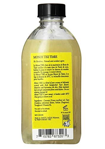 Monoi Tiki Tahiti Tiare Coconut Oil - Original Tahitian Gardenia Fragrance - Hydrating Skin & Hair Oil - 4 fl oz (Pack of 2) Avelisse