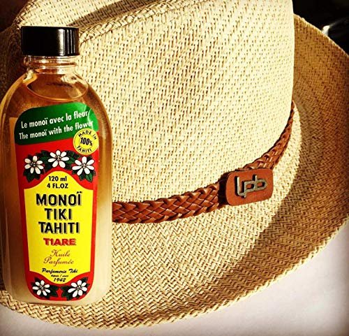Monoi Tiki Tahiti Tiare Coconut Oil - Original Tahitian Gardenia Fragrance - Hydrating Skin & Hair Oil - 4 fl oz (Pack of 2) Avelisse