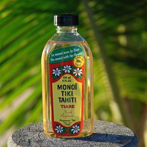 Monoi Tiki Tahiti Tiare Coconut Oil - Original Tahitian Gardenia Fragrance - Hydrating Skin & Hair Oil - 4 fl oz (Pack of 2) Avelisse