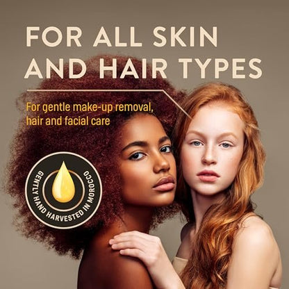 Organic Argan Oil Cold Pressed 3.38 Fl Oz - Moroccan Beauty Oil for Hair, Skin, Nails & Face, Vitamin E Rich, Non-Greasy Natural Moisturizer Avelisse