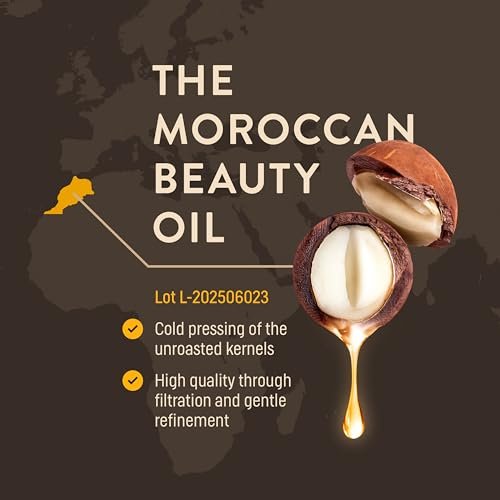 Organic Argan Oil Cold Pressed 3.38 Fl Oz - Moroccan Beauty Oil for Hair, Skin, Nails & Face, Vitamin E Rich, Non-Greasy Natural Moisturizer Avelisse