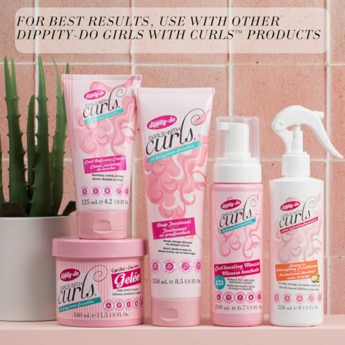 Dippity Do Girls with Curls Light Hold Gelee, Shape, Smooth & Separate Curls, Formulated with Aloe, Vitamin E & Wheat Protein, Frizz-Free, Never Crunchy, Curly Hair Gel For Women, 2 Pack Avelisse