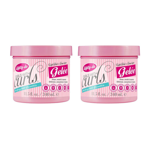 Dippity Do Girls with Curls Light Hold Gelee, Shape, Smooth & Separate Curls, Formulated with Aloe, Vitamin E & Wheat Protein, Frizz-Free, Never Crunchy, Curly Hair Gel For Women, 2 Pack Avelisse
