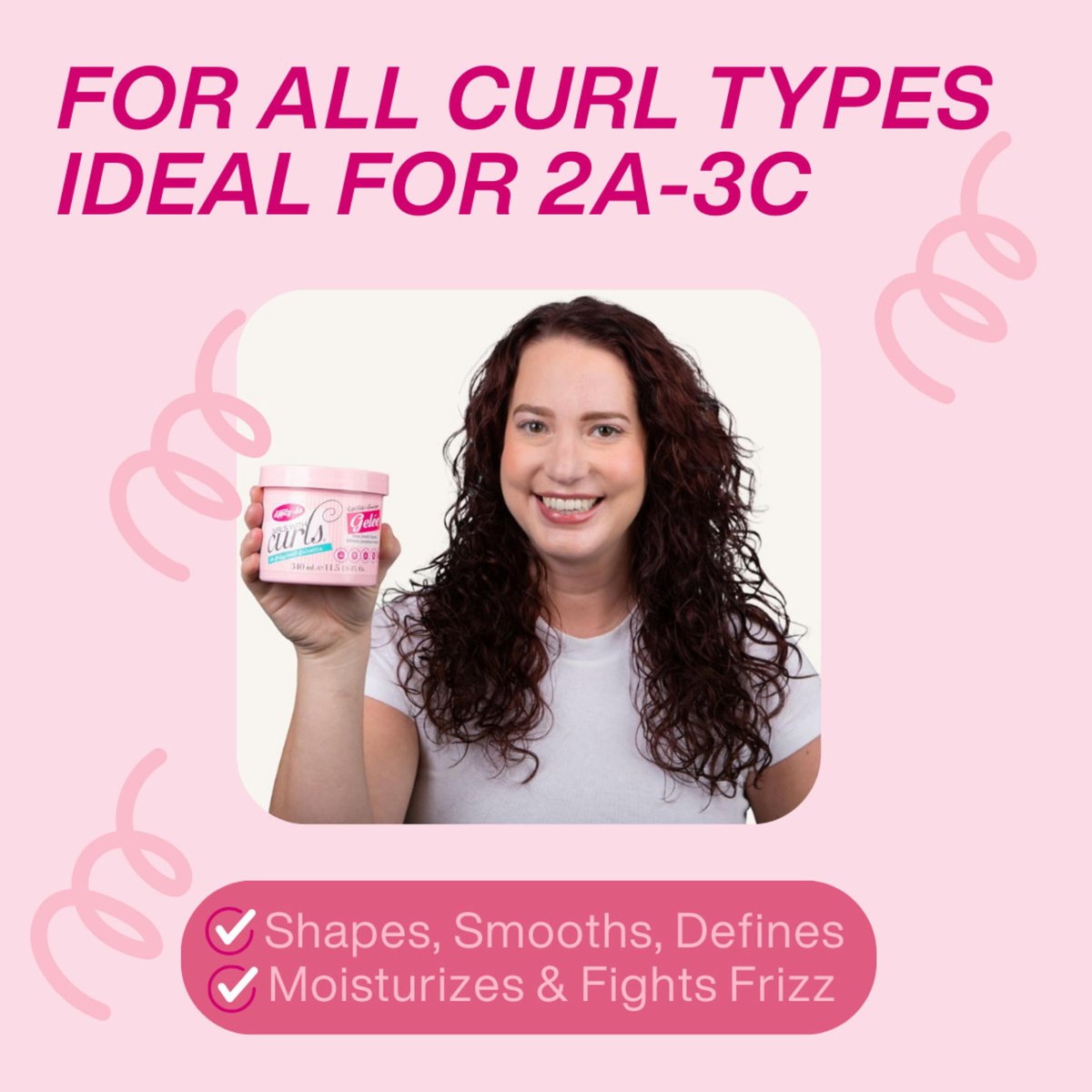 Dippity Do Girls with Curls Light Hold Gelee, Shape, Smooth & Separate Curls, Formulated with Aloe, Vitamin E & Wheat Protein, Frizz-Free, Never Crunchy, Curly Hair Gel For Women, 2 Pack Avelisse