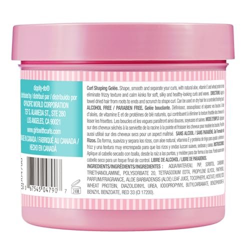 Dippity Do Girls with Curls Light Hold Gelee, Shape, Smooth & Separate Curls, Formulated with Aloe, Vitamin E & Wheat Protein, Frizz-Free, Never Crunchy, Curly Hair Gel For Women, 2 Pack Avelisse