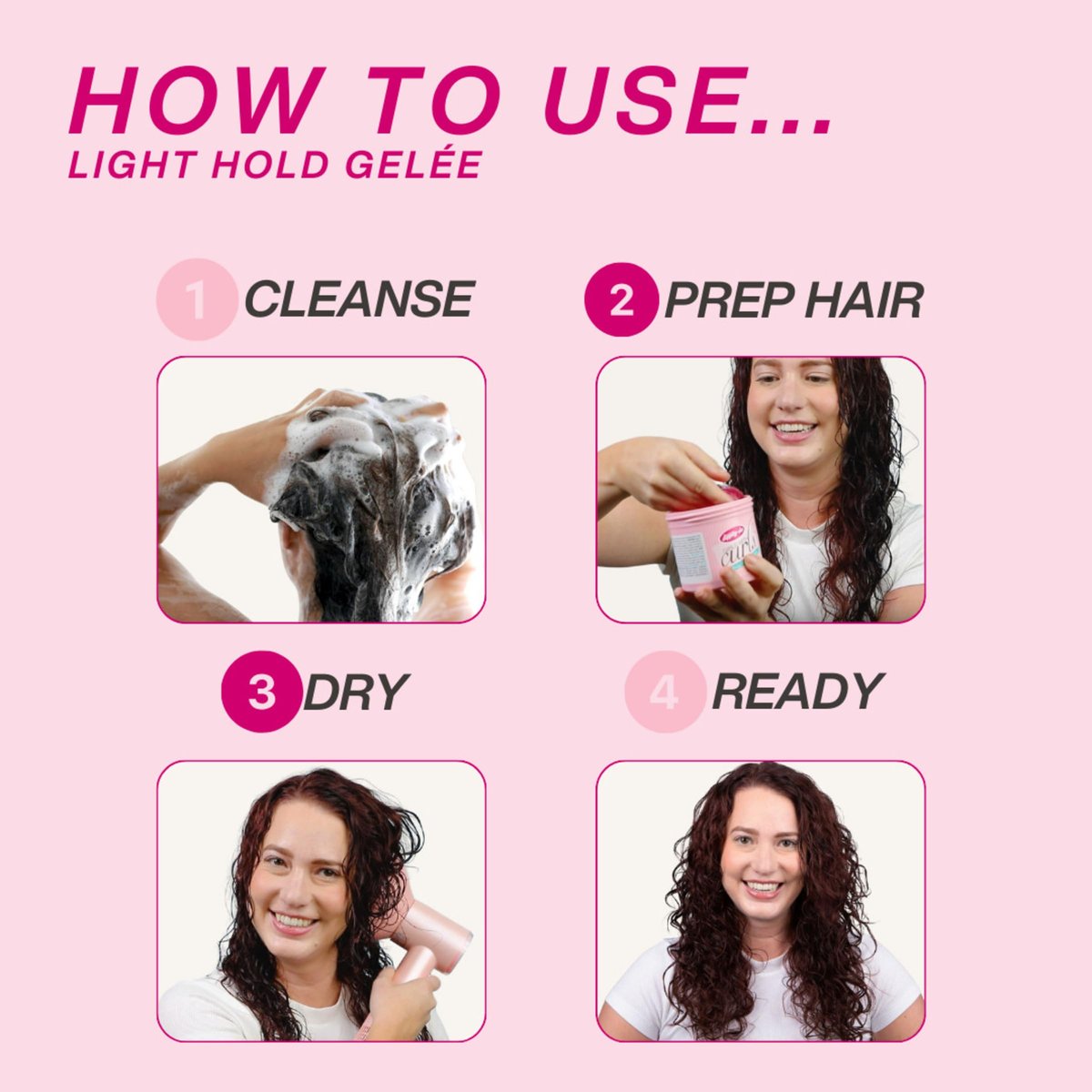 Dippity Do Girls with Curls Light Hold Gelee, Shape, Smooth & Separate Curls, Formulated with Aloe, Vitamin E & Wheat Protein, Frizz-Free, Never Crunchy, Curly Hair Gel For Women, 2 Pack Avelisse