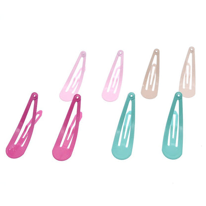 100 Pieces Solid Color 2 Inch Metal Snap Hair Clips - Bulk Barrettes for Women
