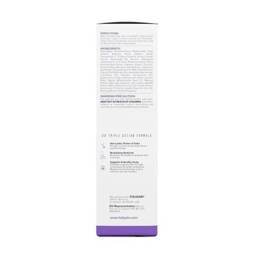 Foligain Triple Action Conditioner for Thinning Hair – Volumizing Conditioner for Women, 8 Fl. Oz. - görsel 8