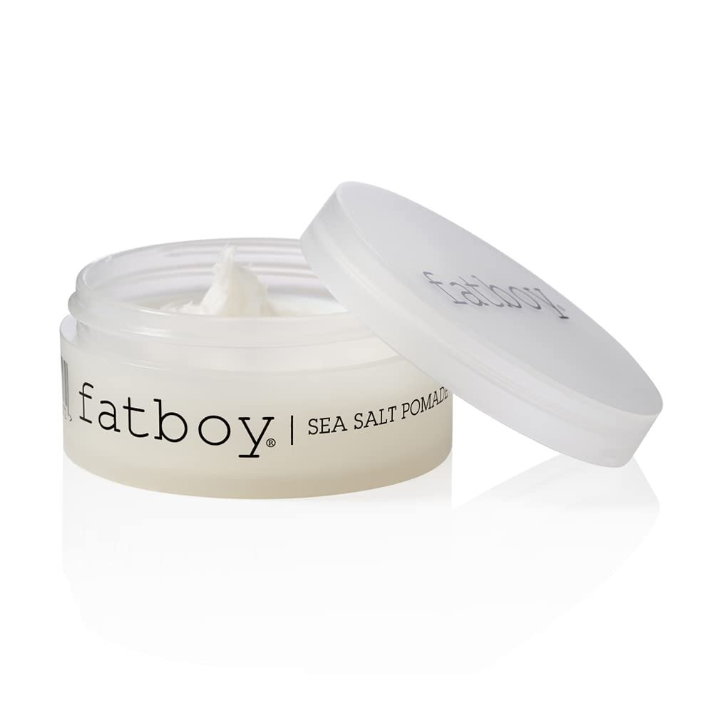 Fatboy Sea Salt Hair Pomade with Coconut Oil & Shea Butter - Lightweight Hold for Texture, Styling & Shine, Tousled Beach Waves Finish - 2.6 oz - görsel 2
