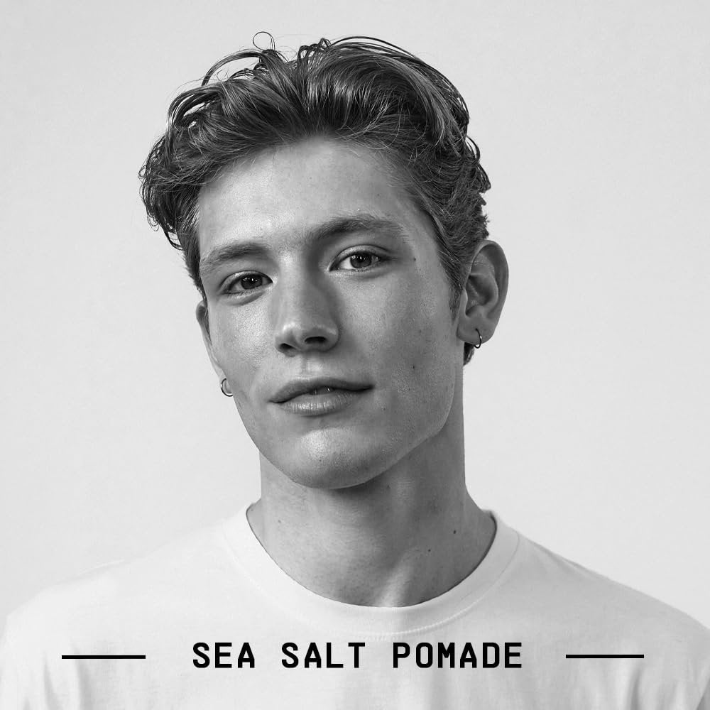 Fatboy Sea Salt Hair Pomade with Coconut Oil & Shea Butter - Lightweight Hold for Texture, Styling & Shine, Tousled Beach Waves Finish - 2.6 oz - görsel 4