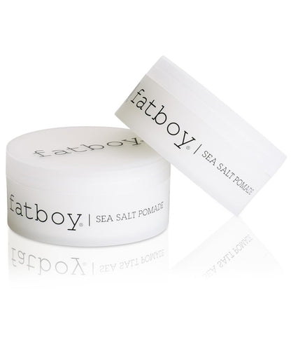 Fatboy Sea Salt Hair Pomade with Coconut Oil & Shea Butter - Lightweight Hold for Texture, Styling & Shine, Tousled Beach Waves Finish - 2.6 oz