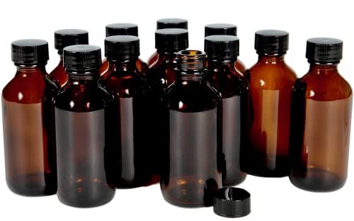 Vivaplex 12-Pack Amber Glass Bottles 2 oz with Lids - Refillable Containers for Sauces, Condiments & More - görsel 2