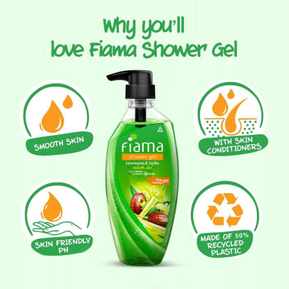 Fiama Shower Gel with Lemongrass and Jojoba – 18.6 Fl Oz (550ml)