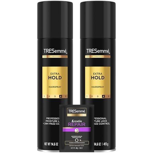 TRESemmé Extra Hold Hairspray 2-Pack with Keratin Repair Mask – 24H Frizz Control & Moisture Avelisse