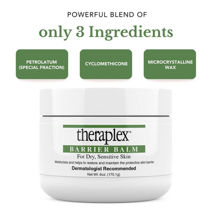 Theraplex Skin Barrier Balm - Barrier Repair Moisturizer Cream for Dry, Sensitive Skin - Hypoallergenic, Noncomedogenic - 6 oz Avelisse