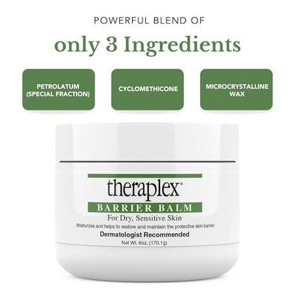 Theraplex Skin Barrier Balm - Barrier Repair Moisturizer Cream for Dry, Sensitive Skin - Hypoallergenic, Noncomedogenic - 6 oz Avelisse