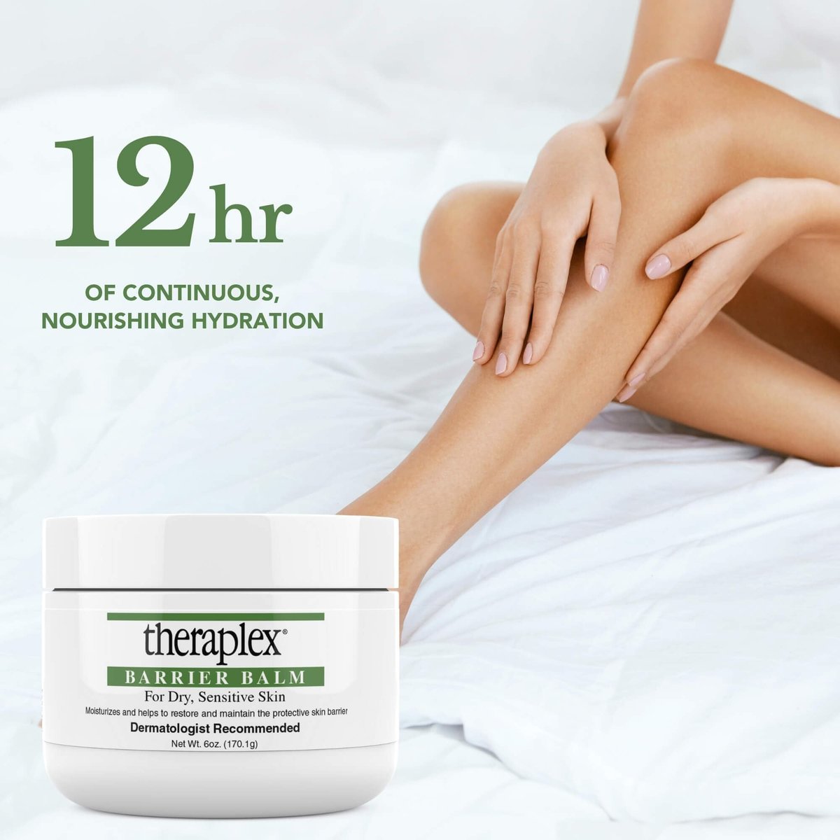 Theraplex Skin Barrier Balm - Barrier Repair Moisturizer Cream for Dry, Sensitive Skin - Hypoallergenic, Noncomedogenic - 6 oz Avelisse