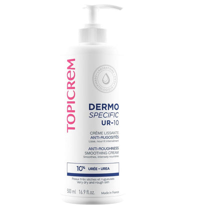 Topicrem UR-10 Anti-Roughness Smoothing Cream – 500ml Intensive Moisturizer for Dry, Rough Skin