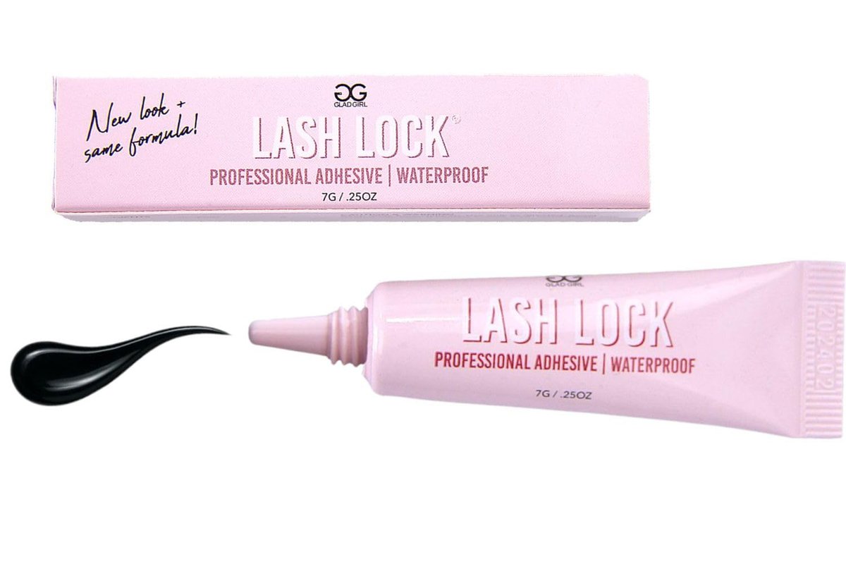 GladGirl Lash Strip & Flare Glue - Black - Latex Eyelash Adhesive, 0.25 oz - görsel 1