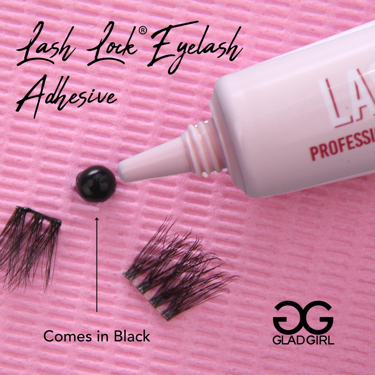 GladGirl Lash Strip & Flare Glue - Black - Latex Eyelash Adhesive, 0.25 oz - görsel 7