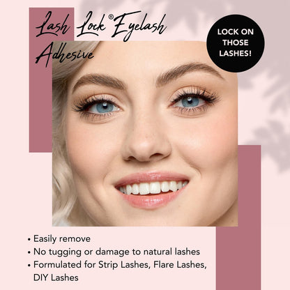 GladGirl Lash Strip & Flare Glue - Black - Latex Eyelash Adhesive, 0.25 oz
