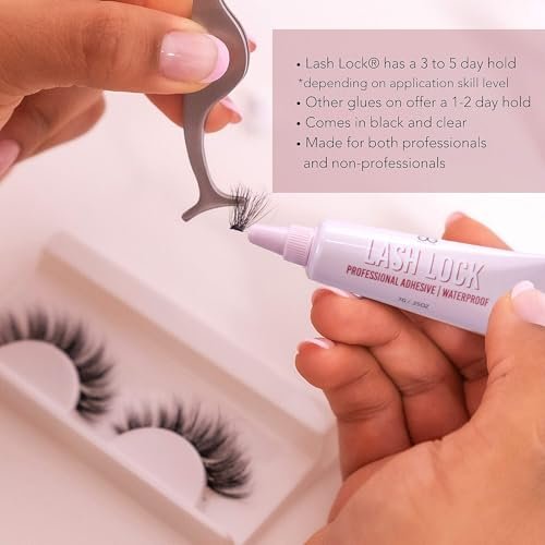 GladGirl Lash Strip & Flare Glue - Black - Latex Eyelash Adhesive, 0.25 oz - görsel 10