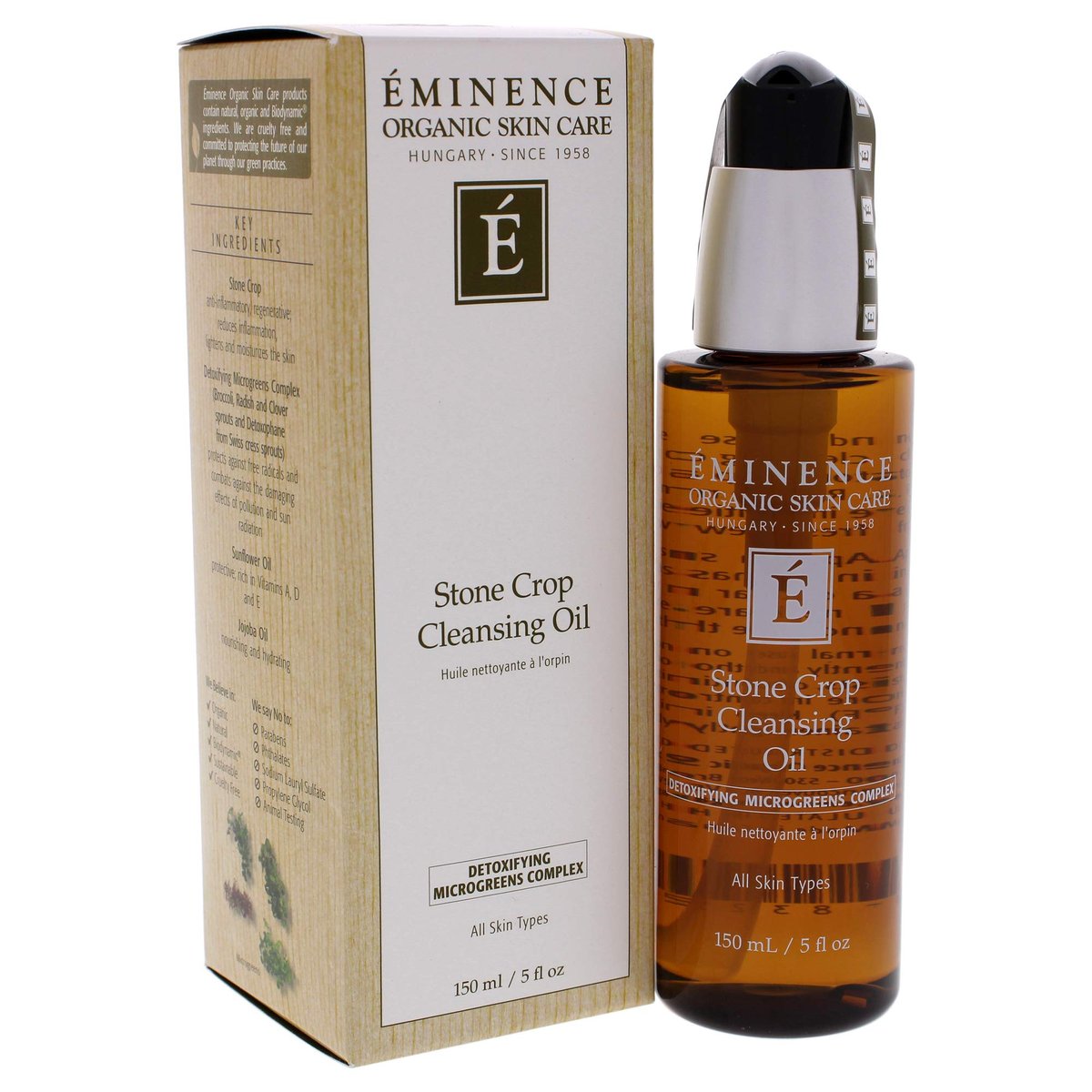 Eminence Organic Skincare Stone Crop Cleansing Oil - Unscented, 5 Fl Oz Avelisse