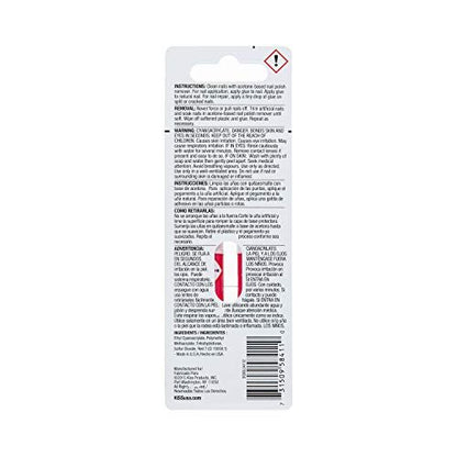 KISS Pink Gel Nail Glue with 2 Pipettes – 1 Pack (2 Count), Strong Hold for Nail Tips & Press-Ons
