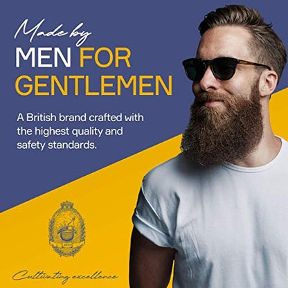Seven Potions Beard Brush for Men – 100% First Cut Boar Bristles, Pear Wood Handle, Firm Bristles to Tame and Soften Facial Hair Avelisse