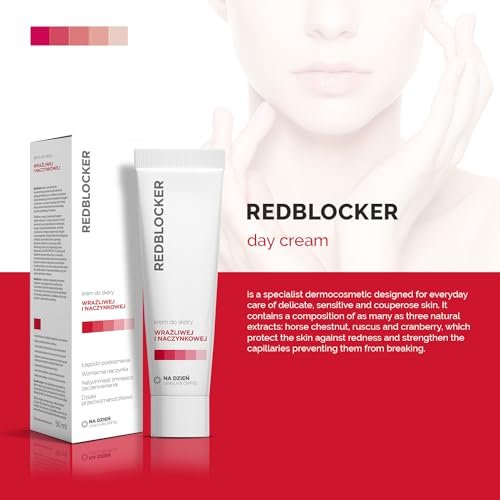 Redblocker Day Cream - Specialist Dermocosmetic for Spider Veins and Capillaries with Horse Chestnut, Ruscus, Cranberry Extracts, SPF 15 - 50 ml - görsel 6
