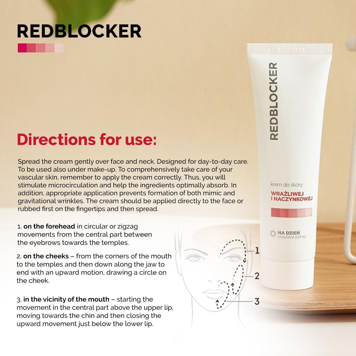 Redblocker Day Cream - Specialist Dermocosmetic for Spider Veins and Capillaries with Horse Chestnut, Ruscus, Cranberry Extracts, SPF 15 - 50 ml - görsel 11