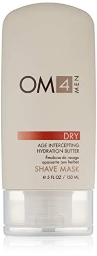 Organic Male OM4 Dry Shave Mask: Advanced Age-Intercepting Hydration Butter, Shave Cream, and Mask – 5 oz