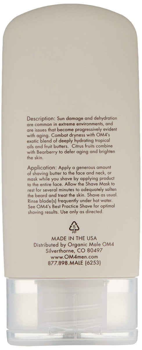 Organic Male OM4 Dry Shave Mask: Advanced Age-Intercepting Hydration Butter, Shave Cream, and Mask – 5 oz - görsel 3