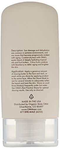 Organic Male OM4 Dry Shave Mask: Advanced Age-Intercepting Hydration Butter, Shave Cream, and Mask – 5 oz - görsel 4