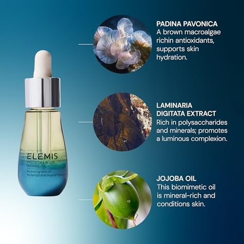 ELEMIS Pro-Collagen Marine Oil 15ml - Lightweight Face Oil for Hydration, Nourishment & Improved Skin Texture Avelisse