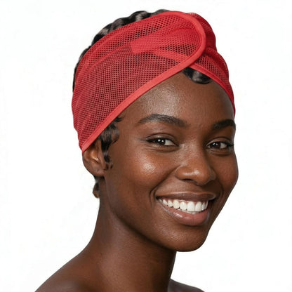 DONNA Cool Mesh Wrap – Large Breathable Hair Wrap for Women, Adjustable Head Wrap Cap, Comfortable Mesh Hair Wrap for Sleeping and Daily Wear, Fits All Hair Types Black