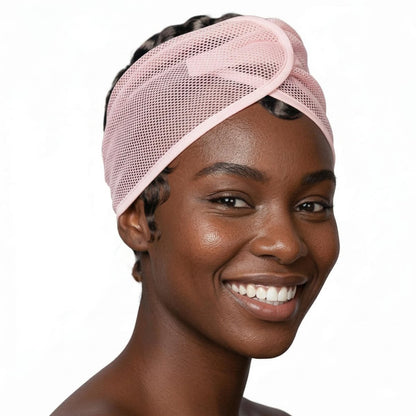 DONNA Cool Mesh Wrap – Large Breathable Hair Wrap for Women, Adjustable Head Wrap Cap, Comfortable Mesh Hair Wrap for Sleeping and Daily Wear, Fits All Hair Types Black