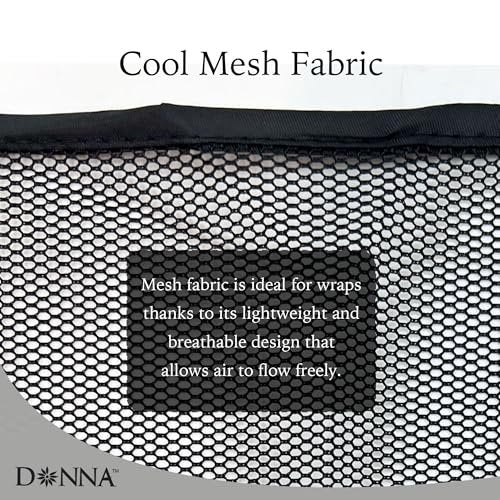 DONNA Cool Mesh Wrap – Large Breathable Hair Wrap for Women, Adjustable Head Wrap Cap, Comfortable Mesh Hair Wrap for Sleeping and Daily Wear, Fits All Hair Types Black - görsel 8
