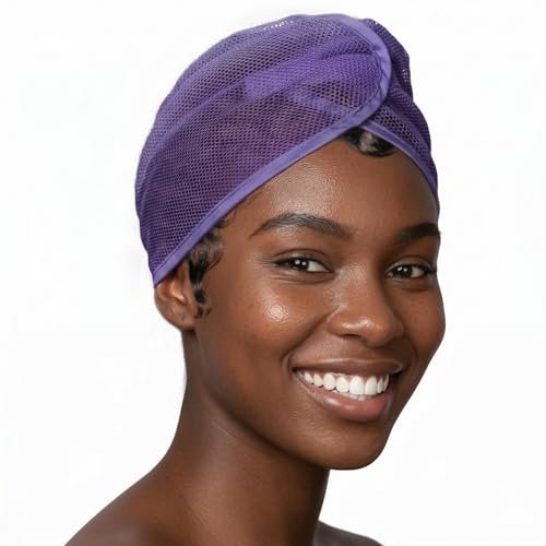 DONNA Cool Mesh Wrap – Large Breathable Hair Wrap for Women, Adjustable Head Wrap Cap, Comfortable Mesh Hair Wrap for Sleeping and Daily Wear, Fits All Hair Types Black - görsel 14